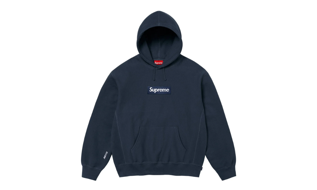 Supreme Box Logo Hooded Sweatshirt Navy (FW25)