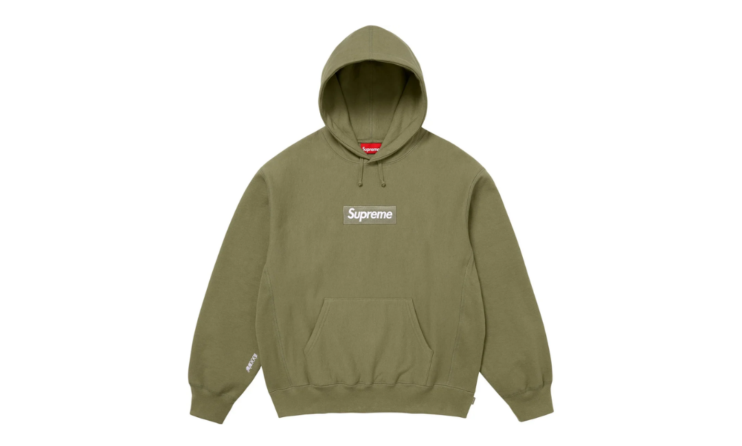 Supreme Box Logo Hooded Sweatshirt Olive (FW25)