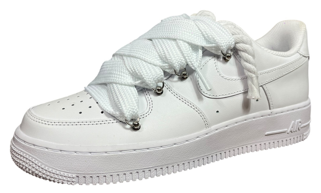 Nike Air Force 1 White Double Rope Laces White/White