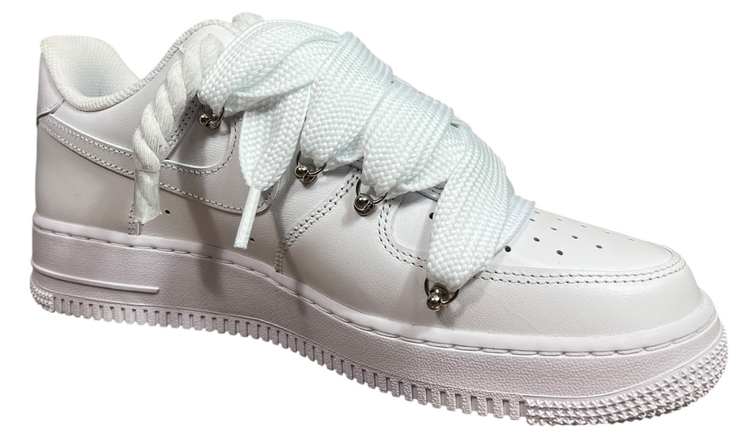 Nike Air Force 1 White Double Rope Laces White/White