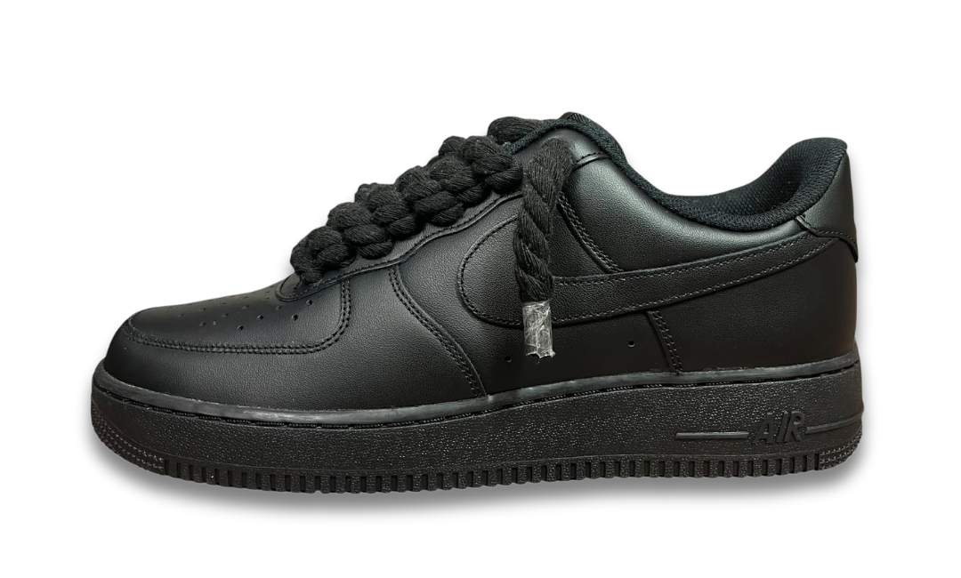 Nike Air Force 1 Black Rope Laces Black