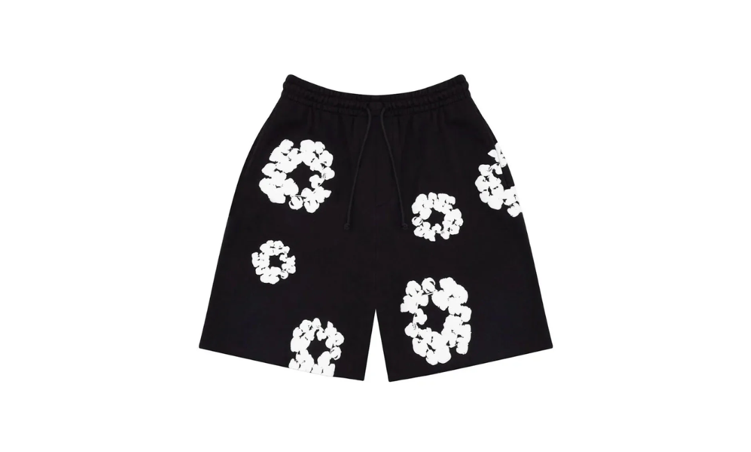 Denim Tears The Cotton Wreath Shorts Black