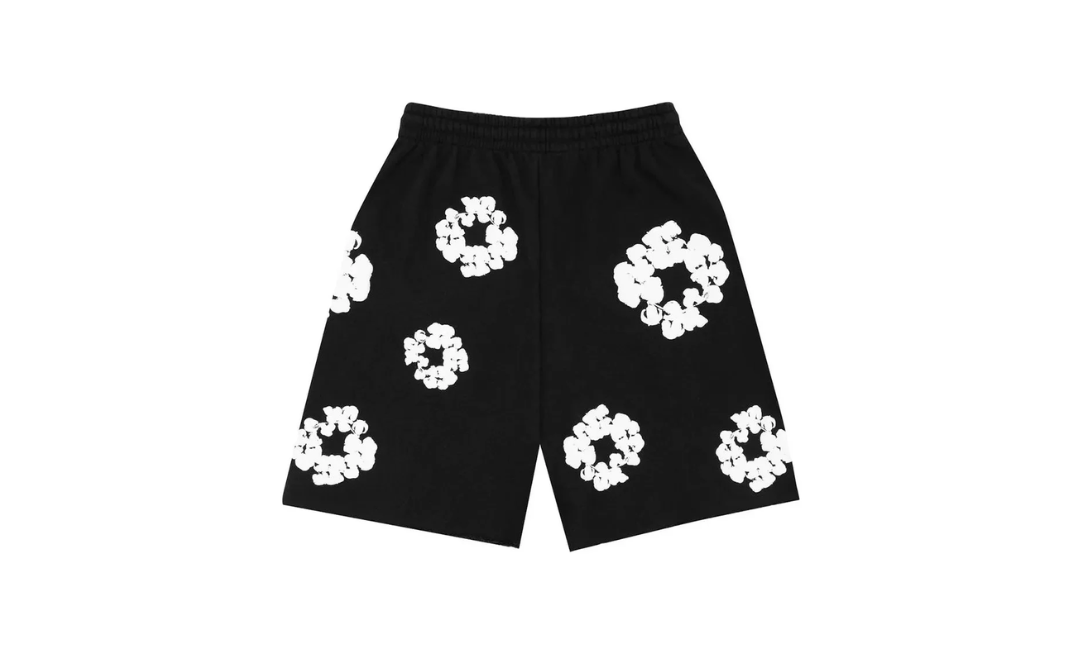 Denim Tears The Cotton Wreath Shorts Black