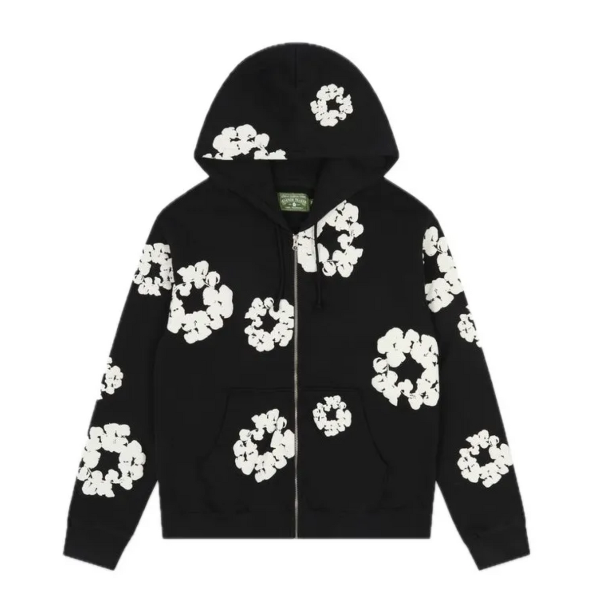 Denim Tears Cotton Wreath Zip Hoodie Black
