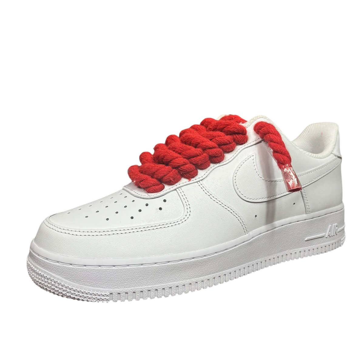 Nike Air Force 1 White Rope Laces Red