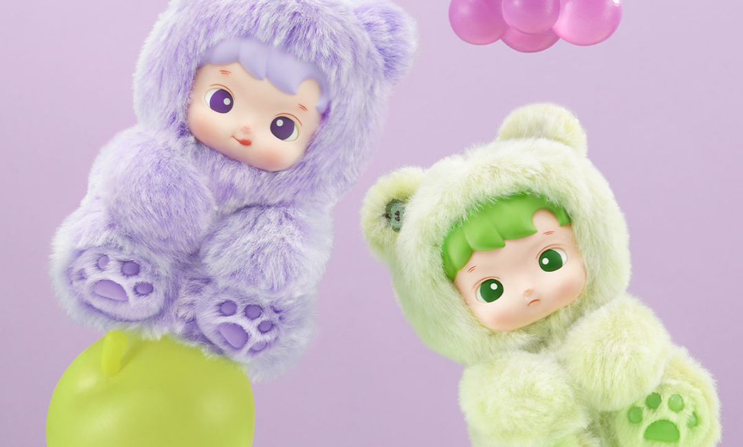 Pop Mart HACIPUPU Gummy Bear Series Vinyl Plush Pendant (Zestaw 6 szt.)