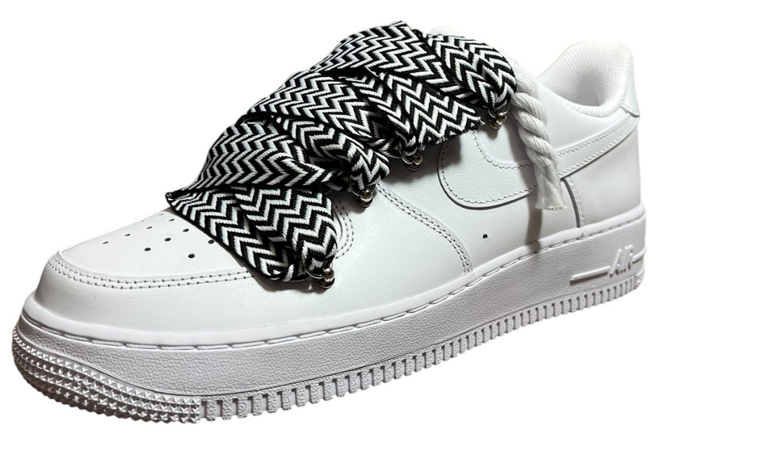 Nike Air Force 1 Double Rope Laces Lanvin White Black