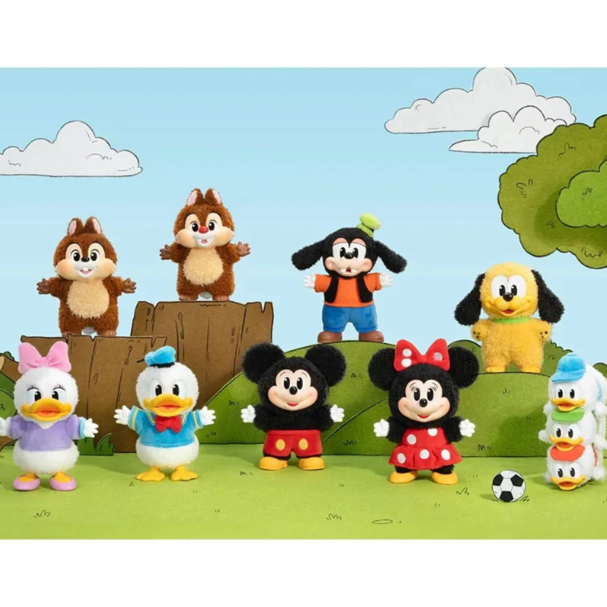 Pop Mart Disney Mickey Family Together Series Plush Keychain Sealed Case (Set of 8)