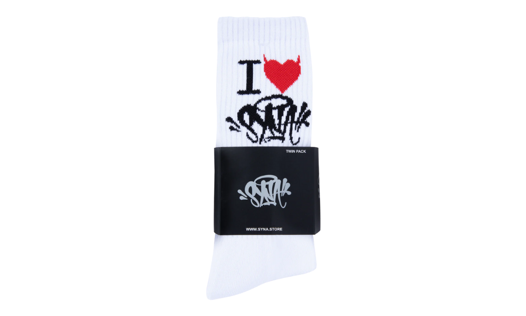 Syna World Central Cee 2PACK Skarpetki I Love Syna White
