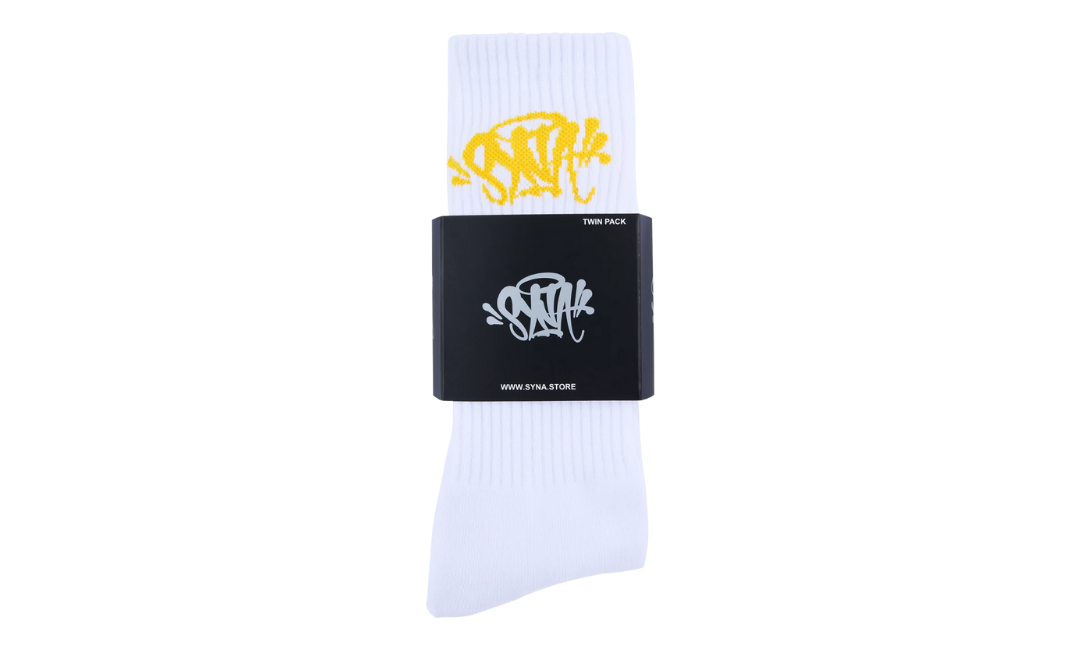 Syna World Central Cee 2PACK Skarpetki White Yellow