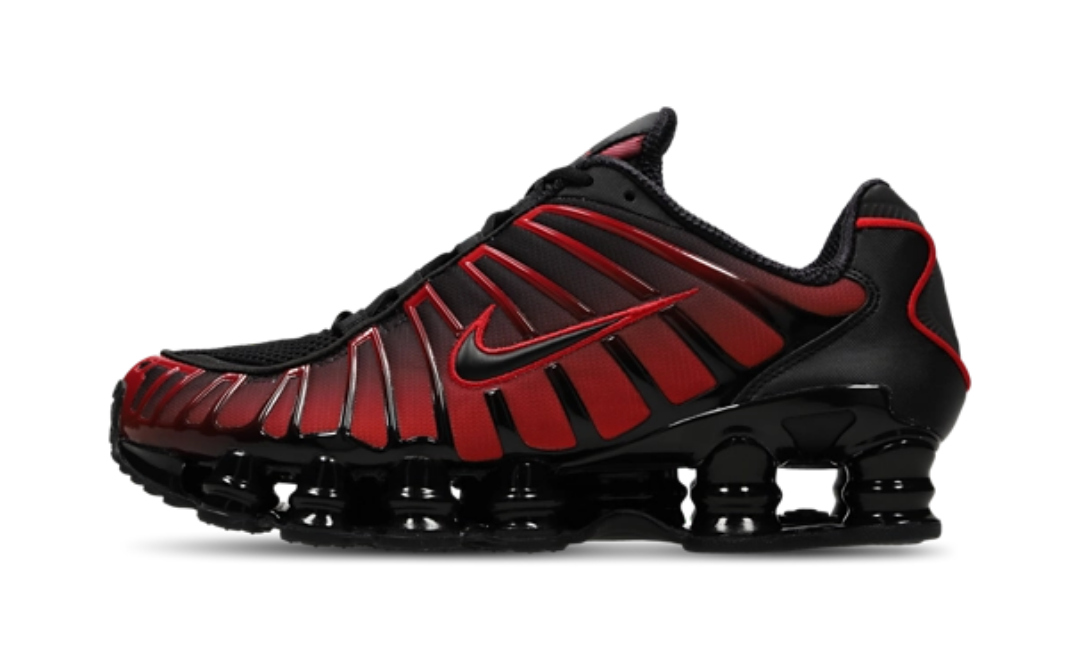 Nike Shox TL Black University Red - Full Size Chart