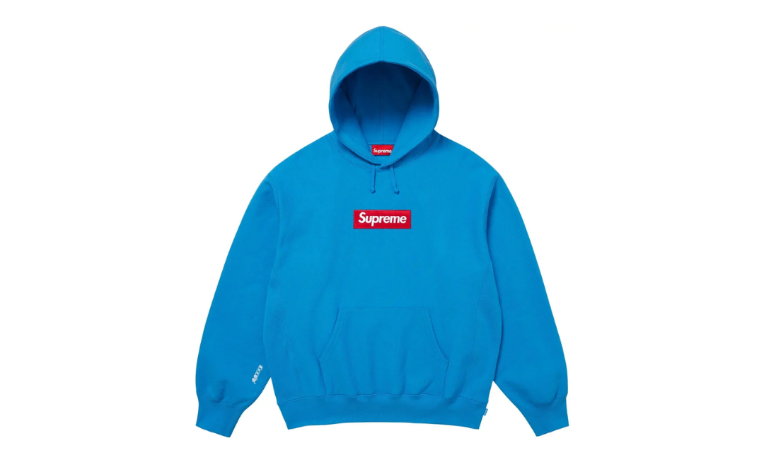 Supreme Box Logo Hooded Sweatshirt Cyan (FW25)
