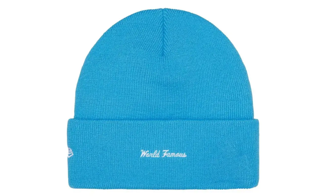 Supreme New Era Box Logo Beanie Cyan (FW25)