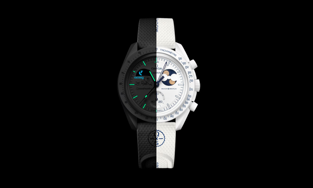 Swatch x Omega Bioceramic Moonswatch Mission To Earthphase Moonshine Gold White