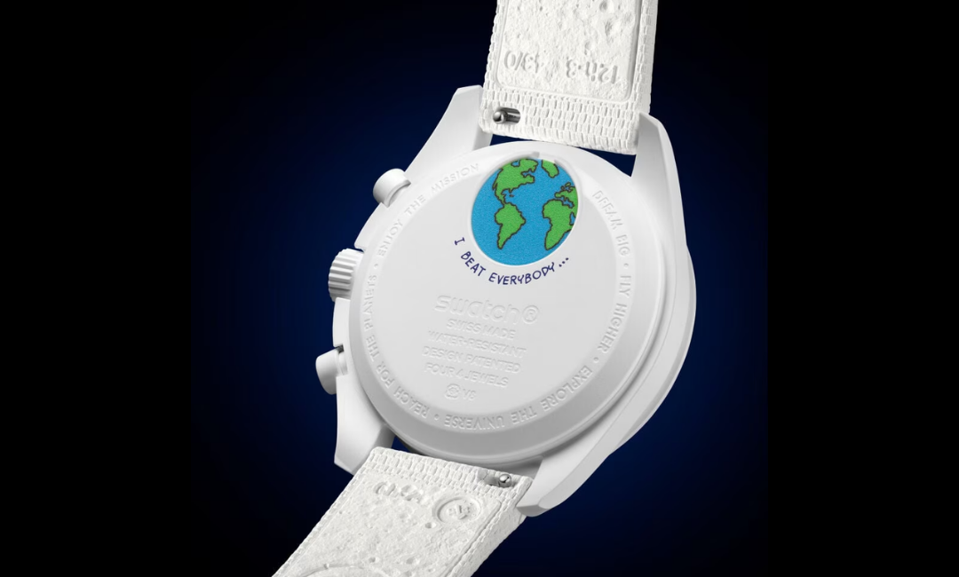 Swatch x Omega Bioceramic Moonswatch Mission To Earthphase Moonshine Gold White