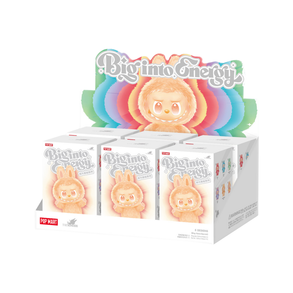 Pop Mart Labubu The Monsters Big into Energy Series Vinyl Plush Pendant Sealed Case *USZKODZONE PUDEŁKO*