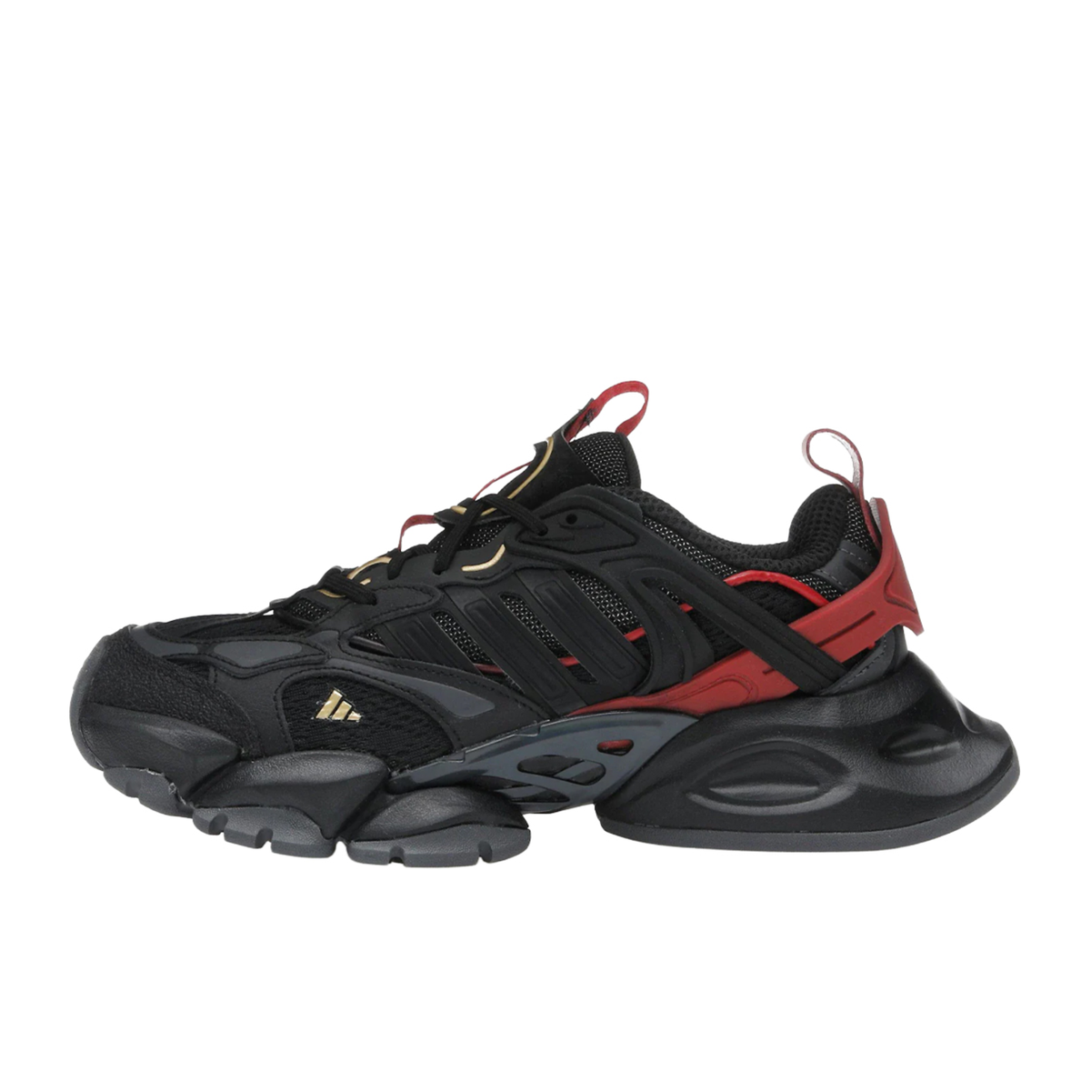 Adidas XLG Runner Deluxe Black Gold Metallic Red JQ2974