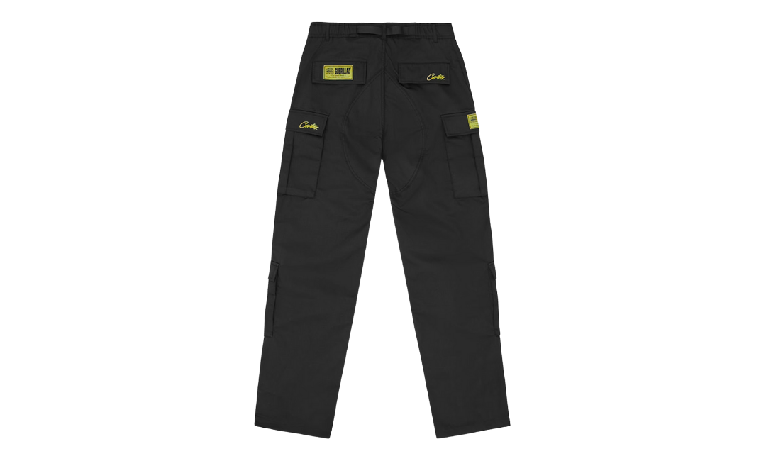 Corteiz Yella Guerillaz Cargos Black Yellow