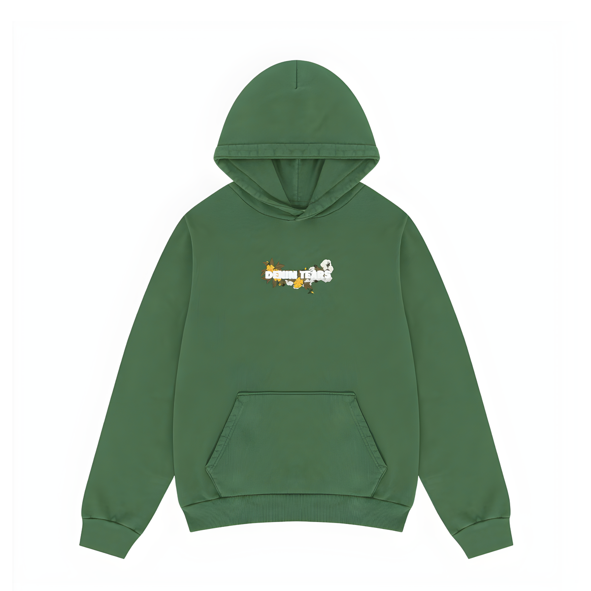 Denim Tears Hoodie Embroidered Flora Green