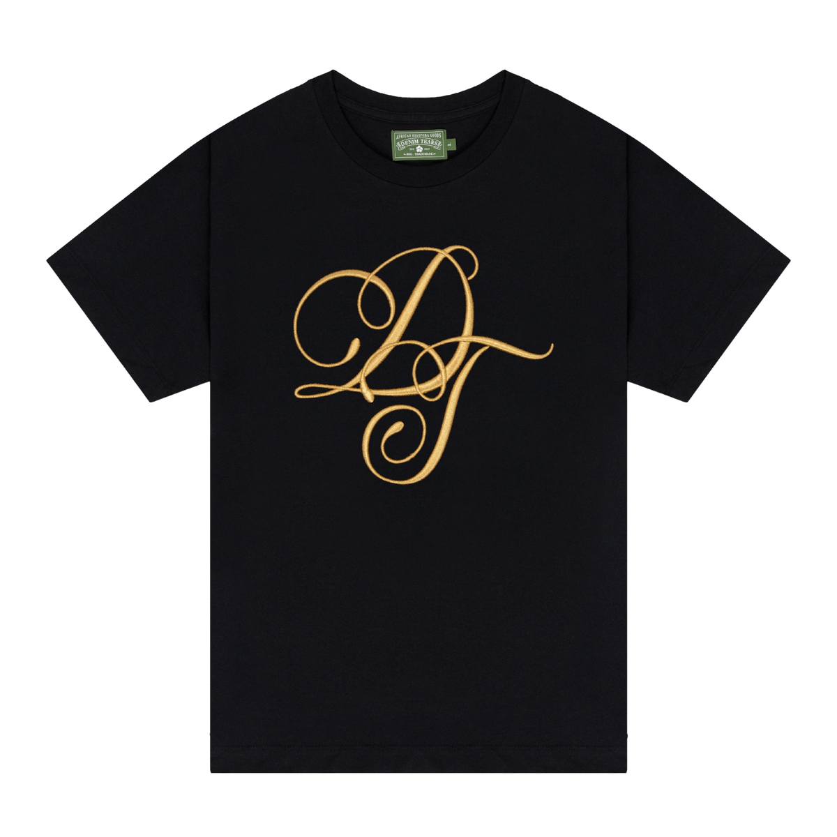 Denim Tears Metallic Gold Script Tee