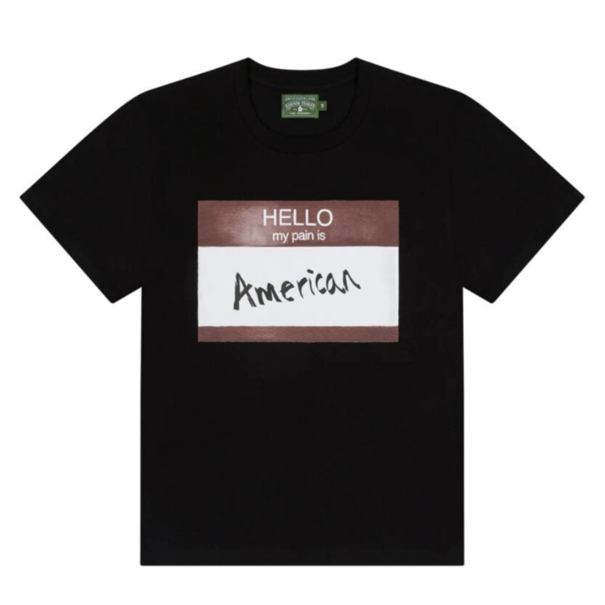 Denim Tears Tee Hello My Pain is American Black