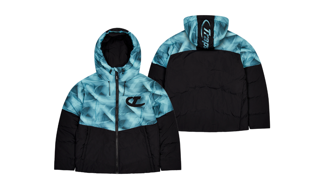 Trapstar Hyperdrive Hooded Puffer Black/Blue