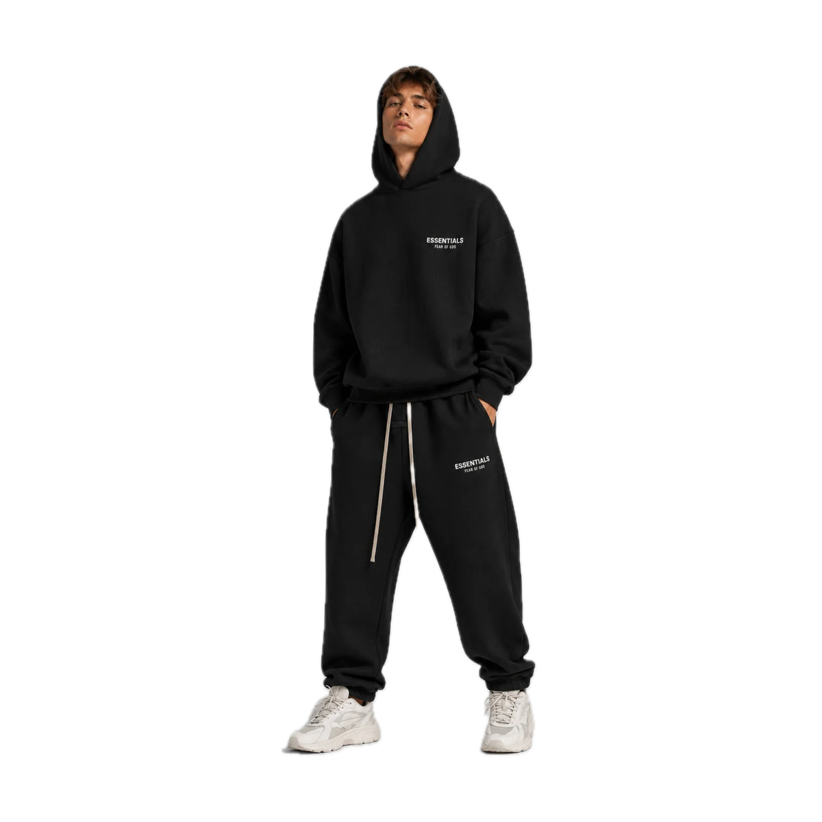 Essentials Komplet Dresowy Fleece Black
