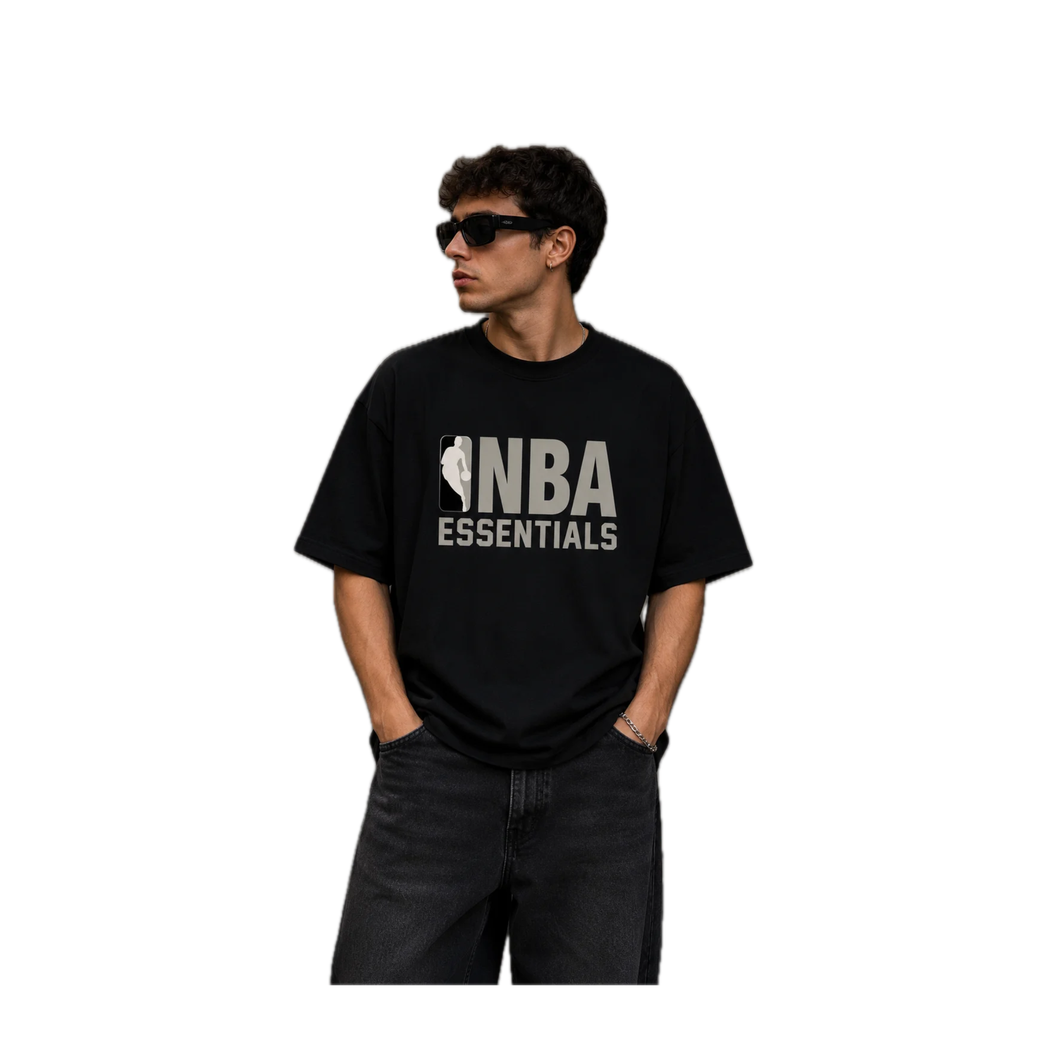Koszulka Essentials NBA Black Grey