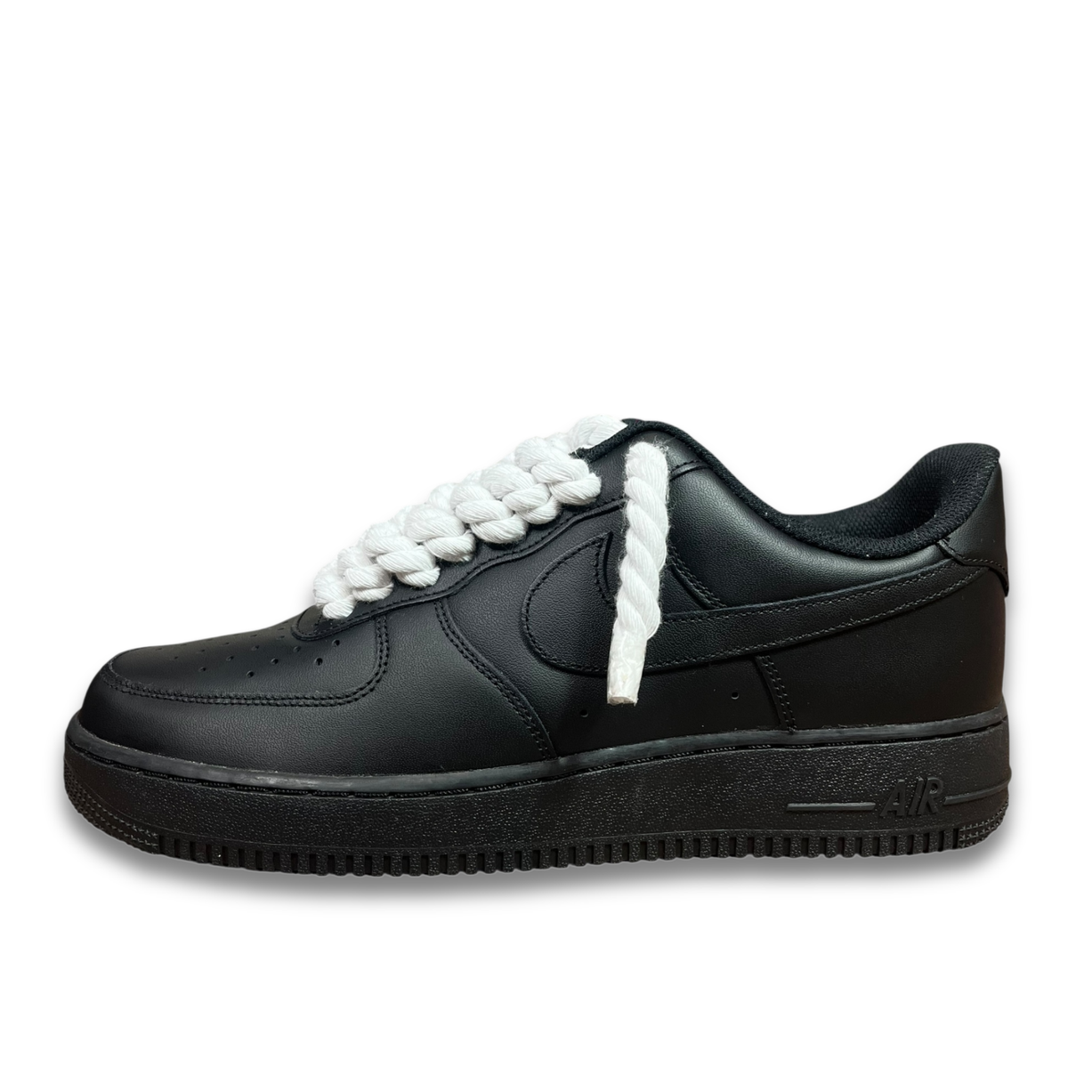 Nike Air Force 1 Black Rope Laces White