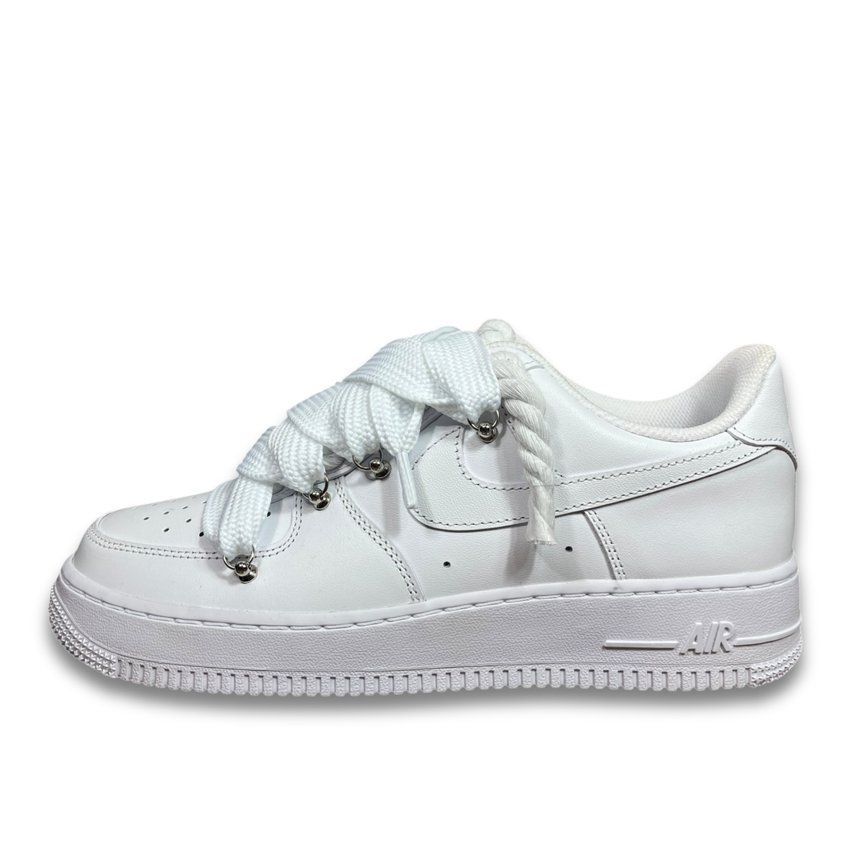 Nike Air Force 1 White Double Rope Laces White/White
