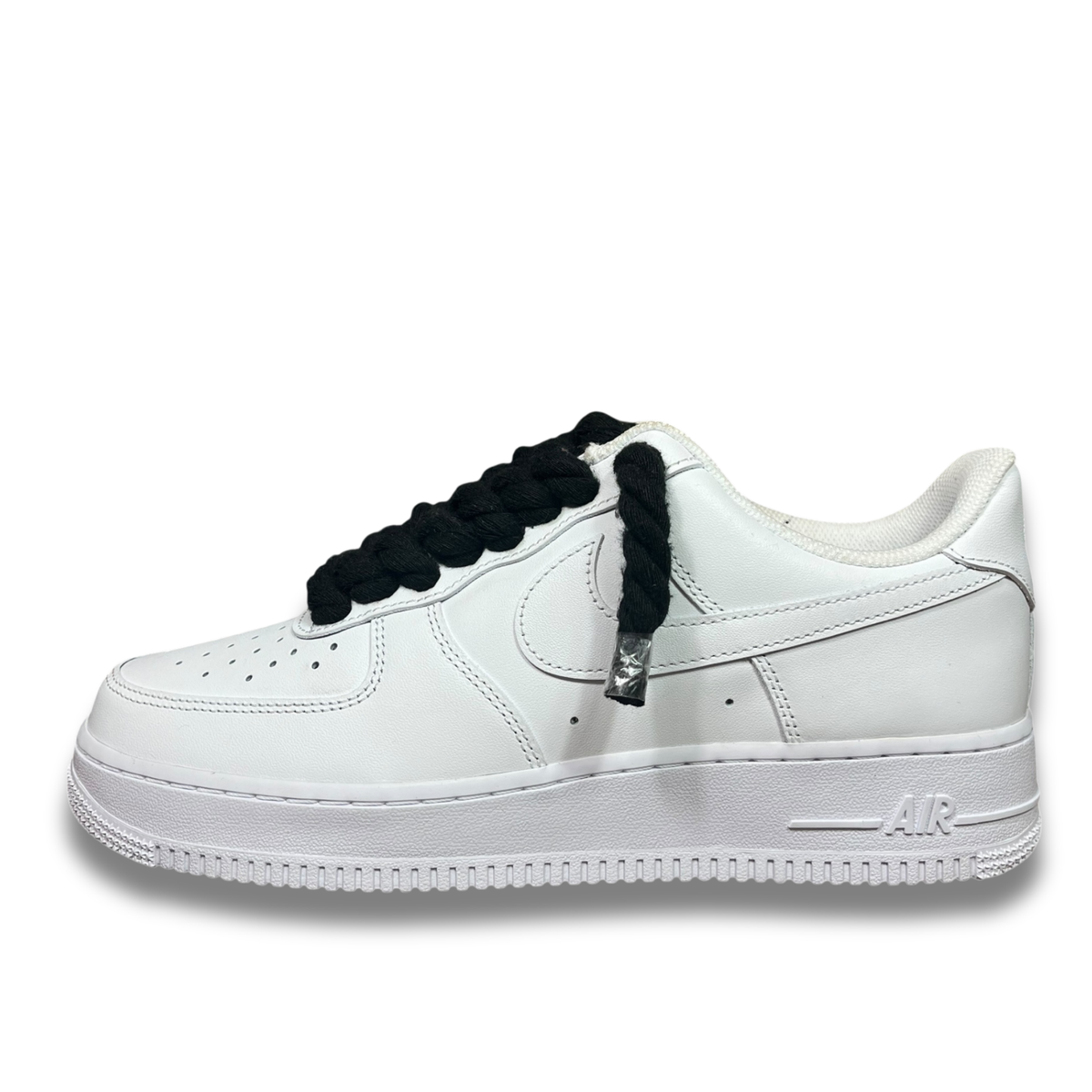 Nike Air Force 1 White Rope Laces Black