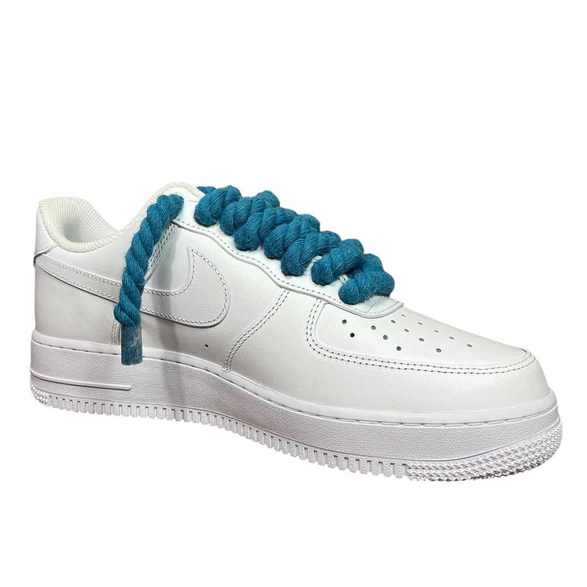 Nike Air Force 1 White Rope Laces Blue
