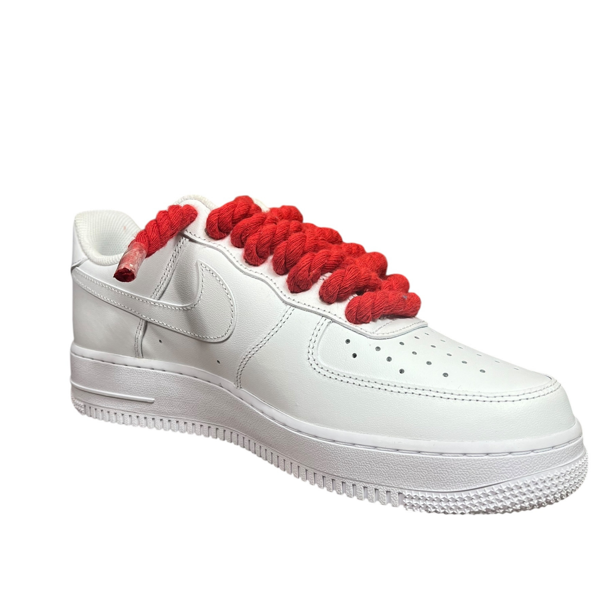 Nike Air Force 1 White Rope Laces Red