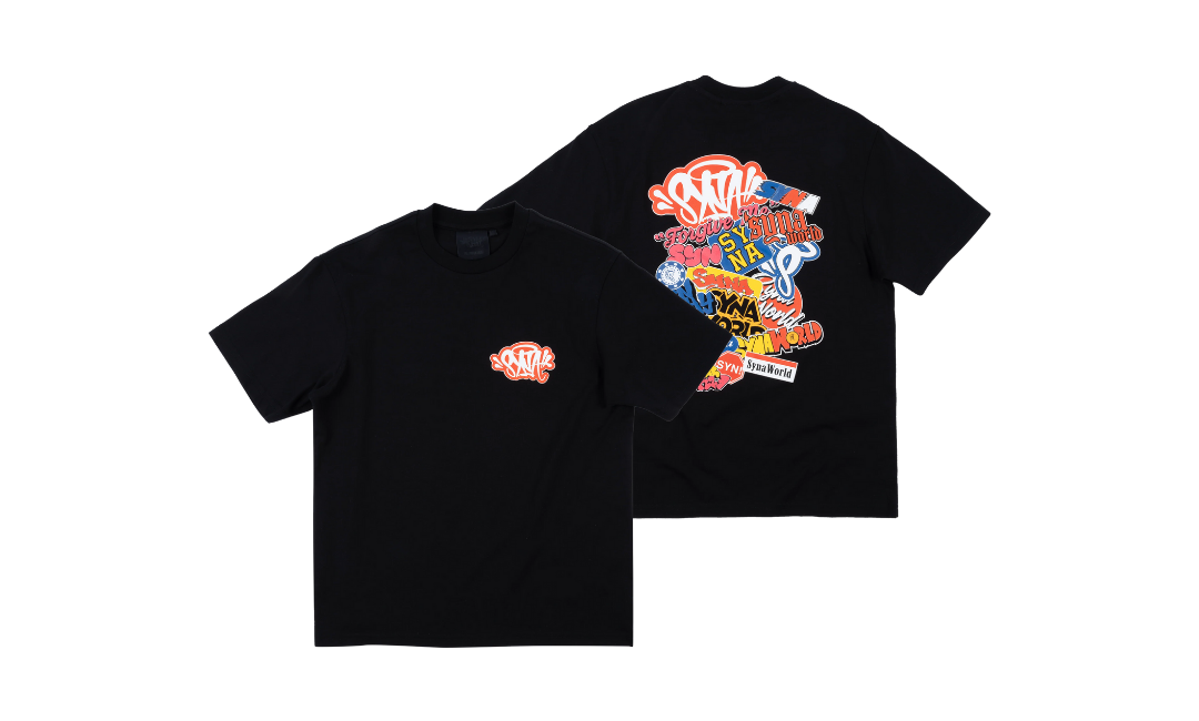 Syna World Sticker Tee Black