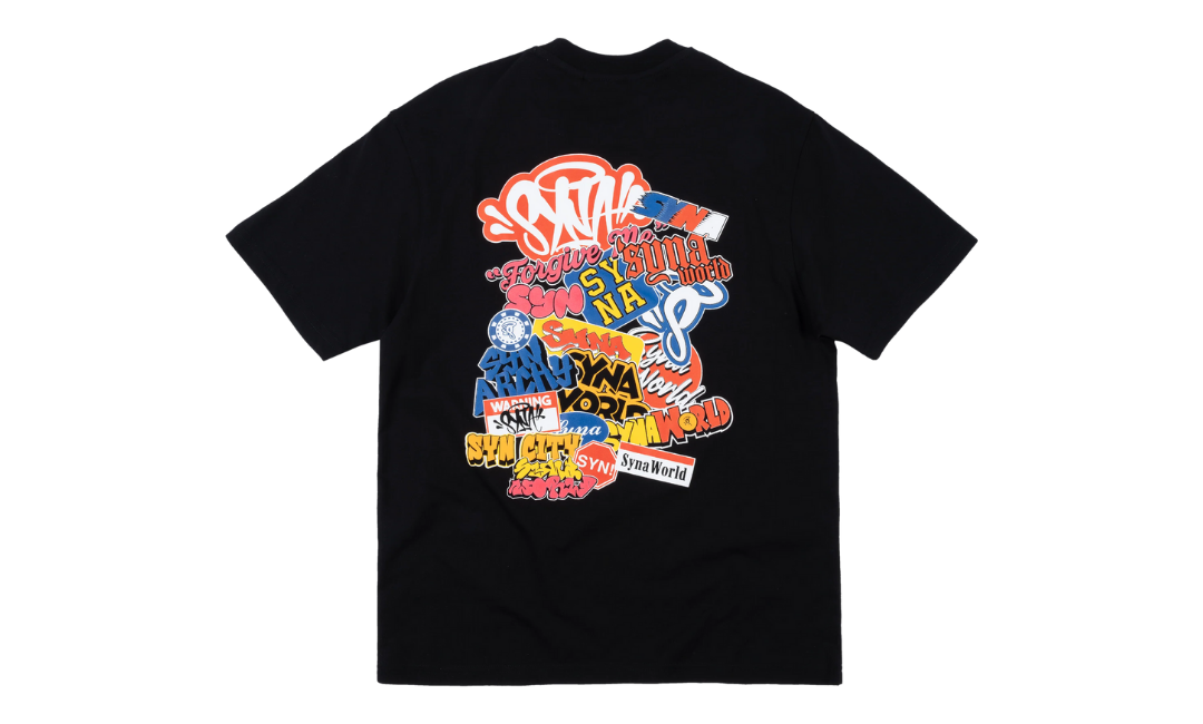 Syna World Sticker Tee Black