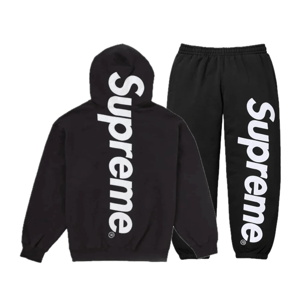 Supreme Komplet Dresowy Satin Applique Black