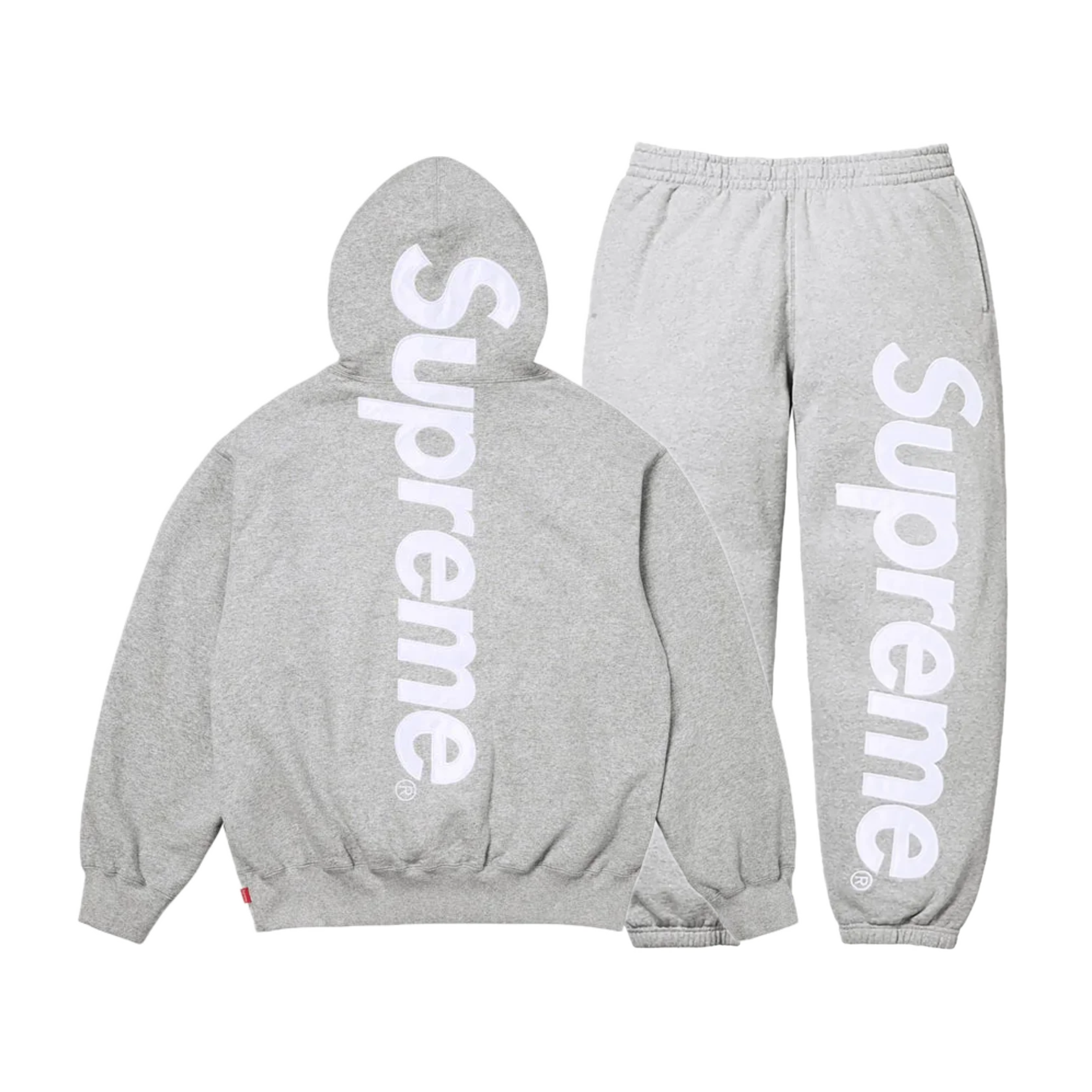 Supreme Komplet Dresowy Satin Applique Grey