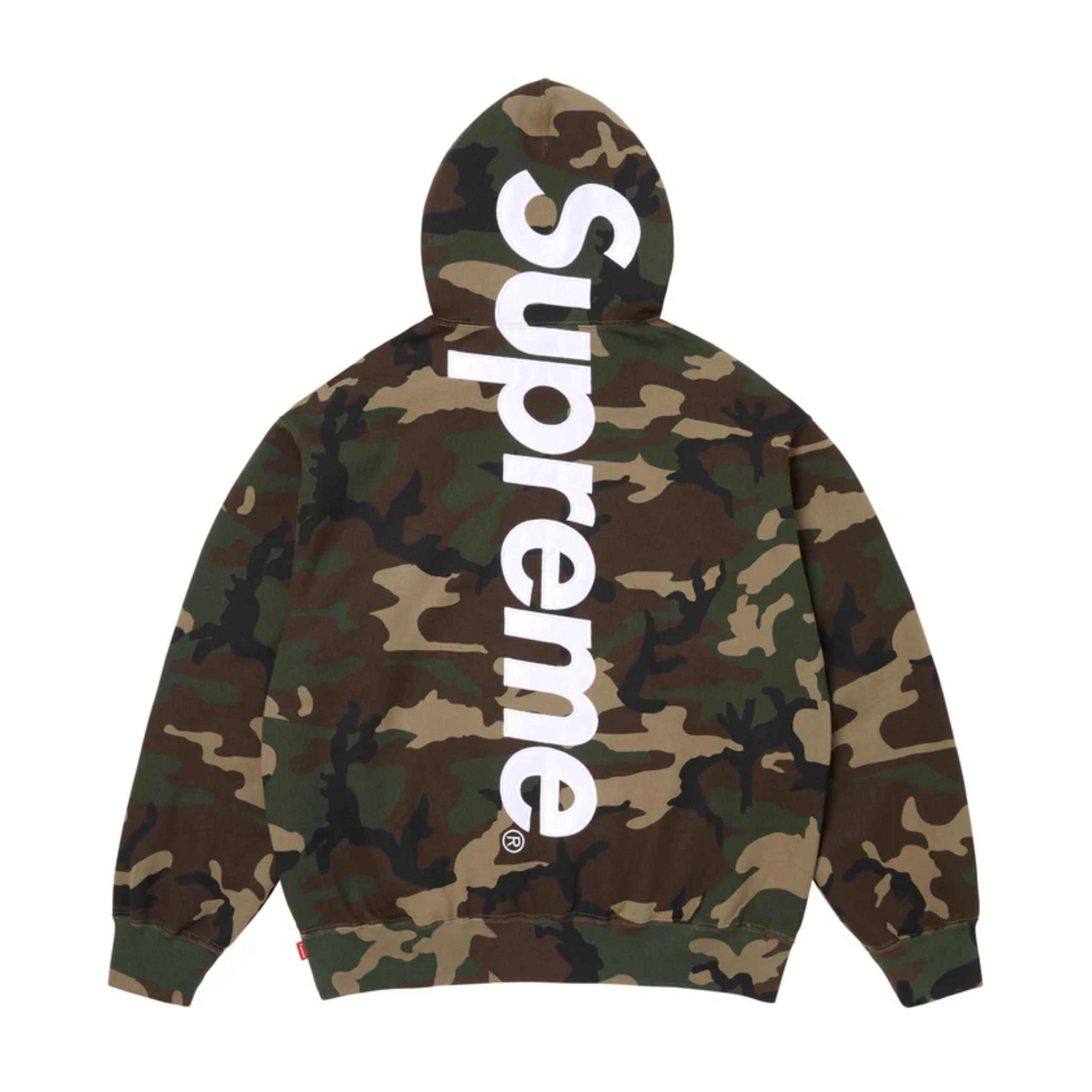 Supreme Satin Applique Hooded Sweatshirt Camo