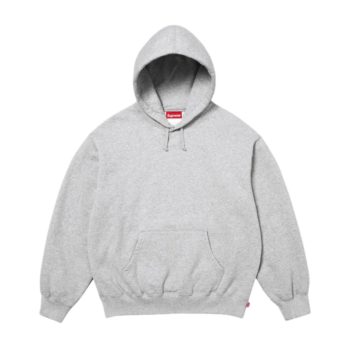 Supreme Satin Applique Hooded Sweatshirt Grey