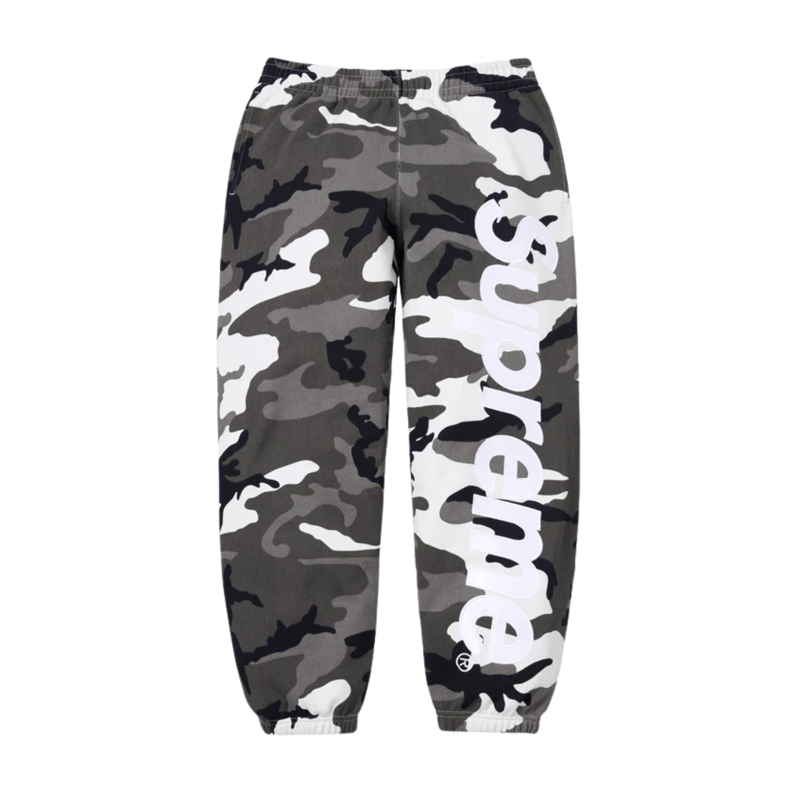 Supreme Satin Appliqué Sweatpant White Camo