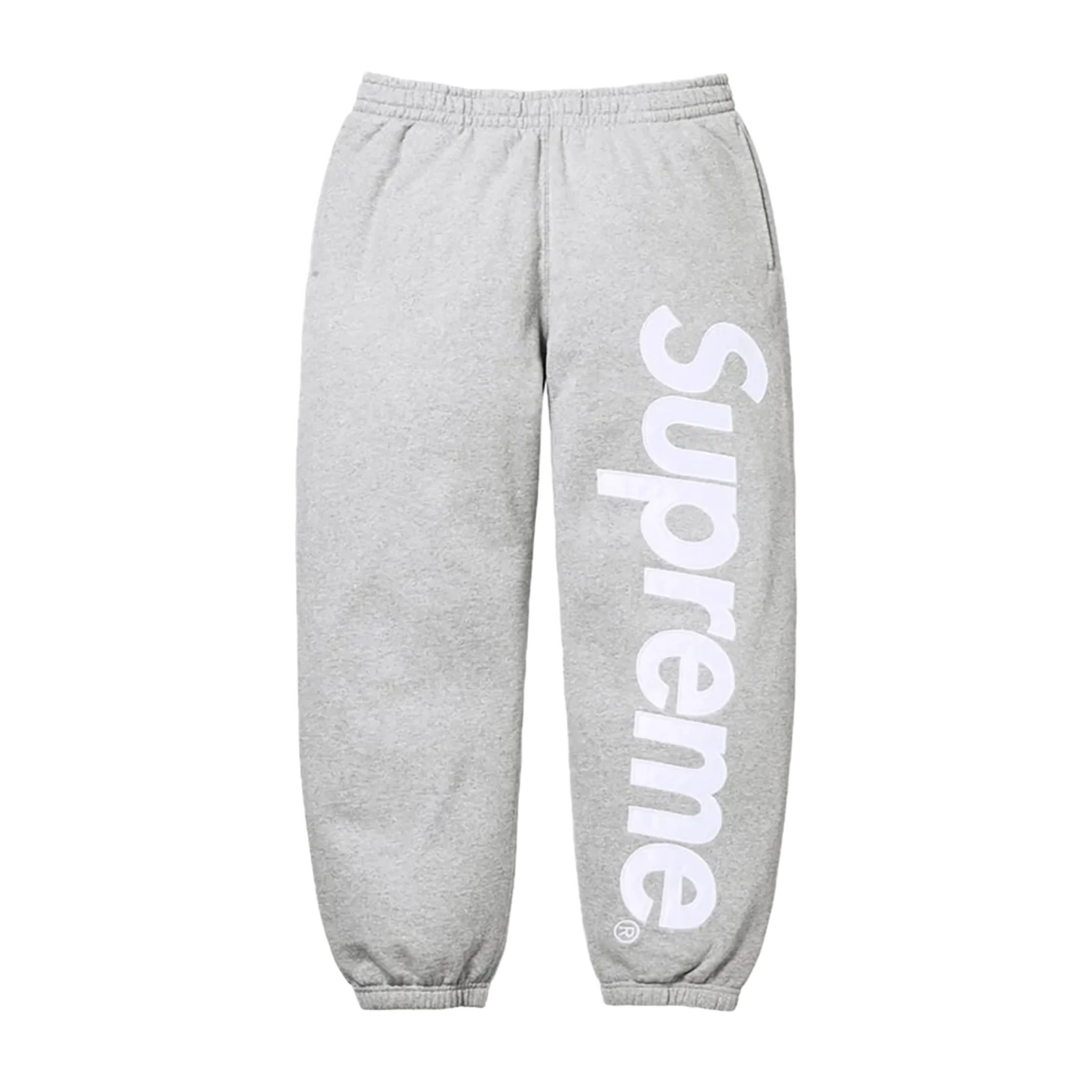 Supreme Satin Appliqué Sweatpant Grey