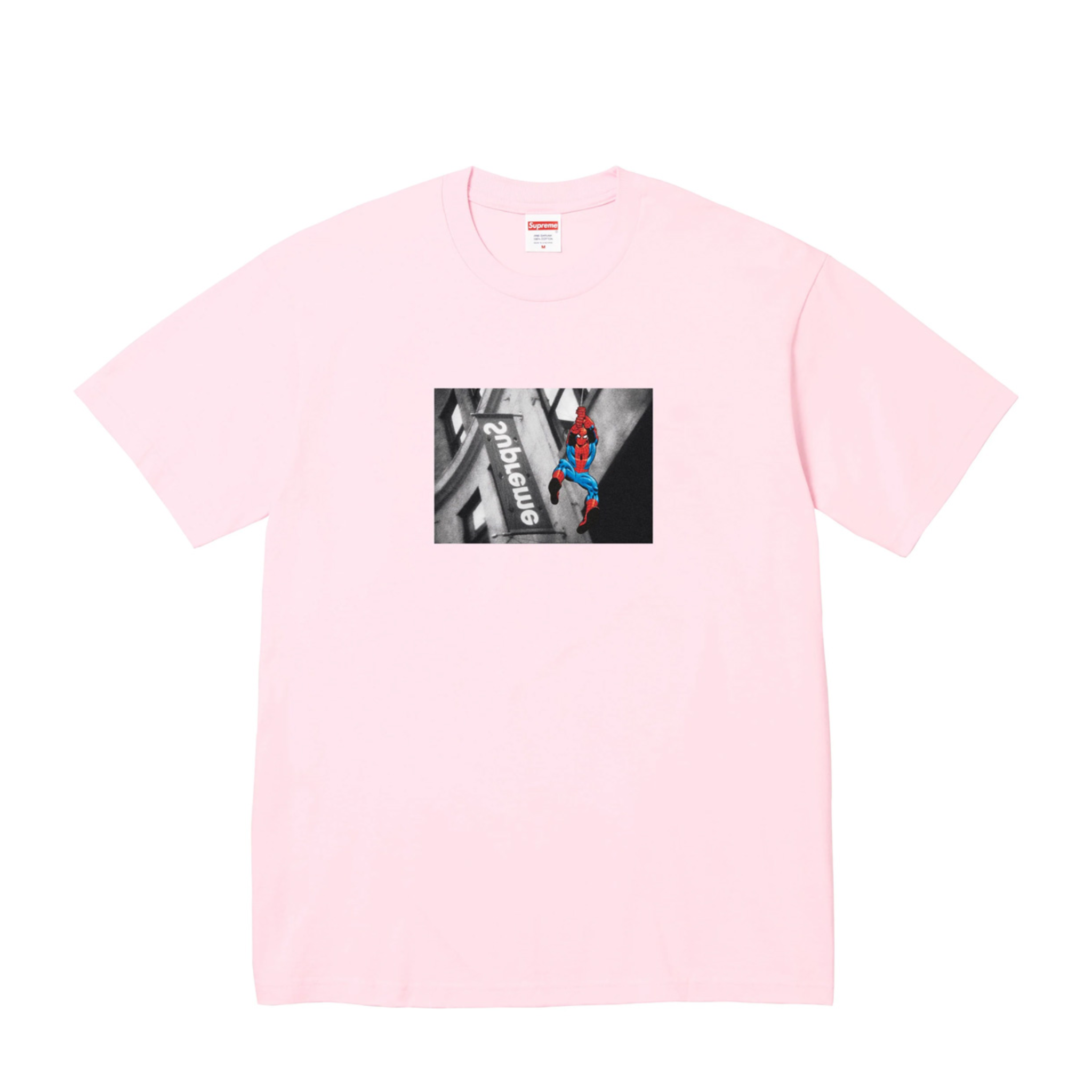 Supreme Spider-Man Tee Light Pink