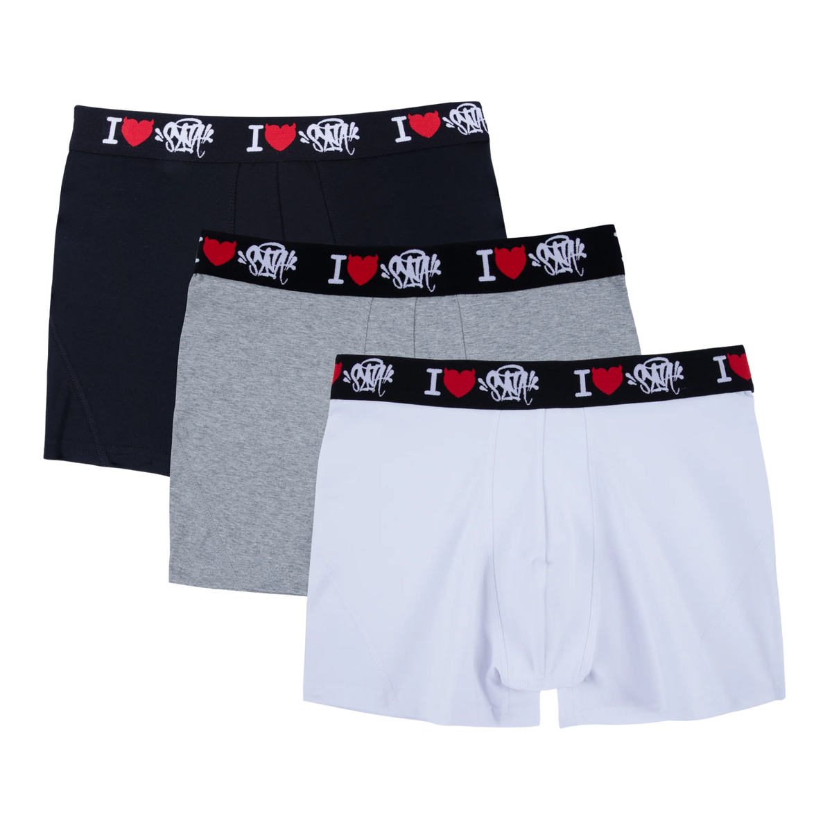 Syna World Central Cee 3PACK Boxerki I Love Syna Black White Grey