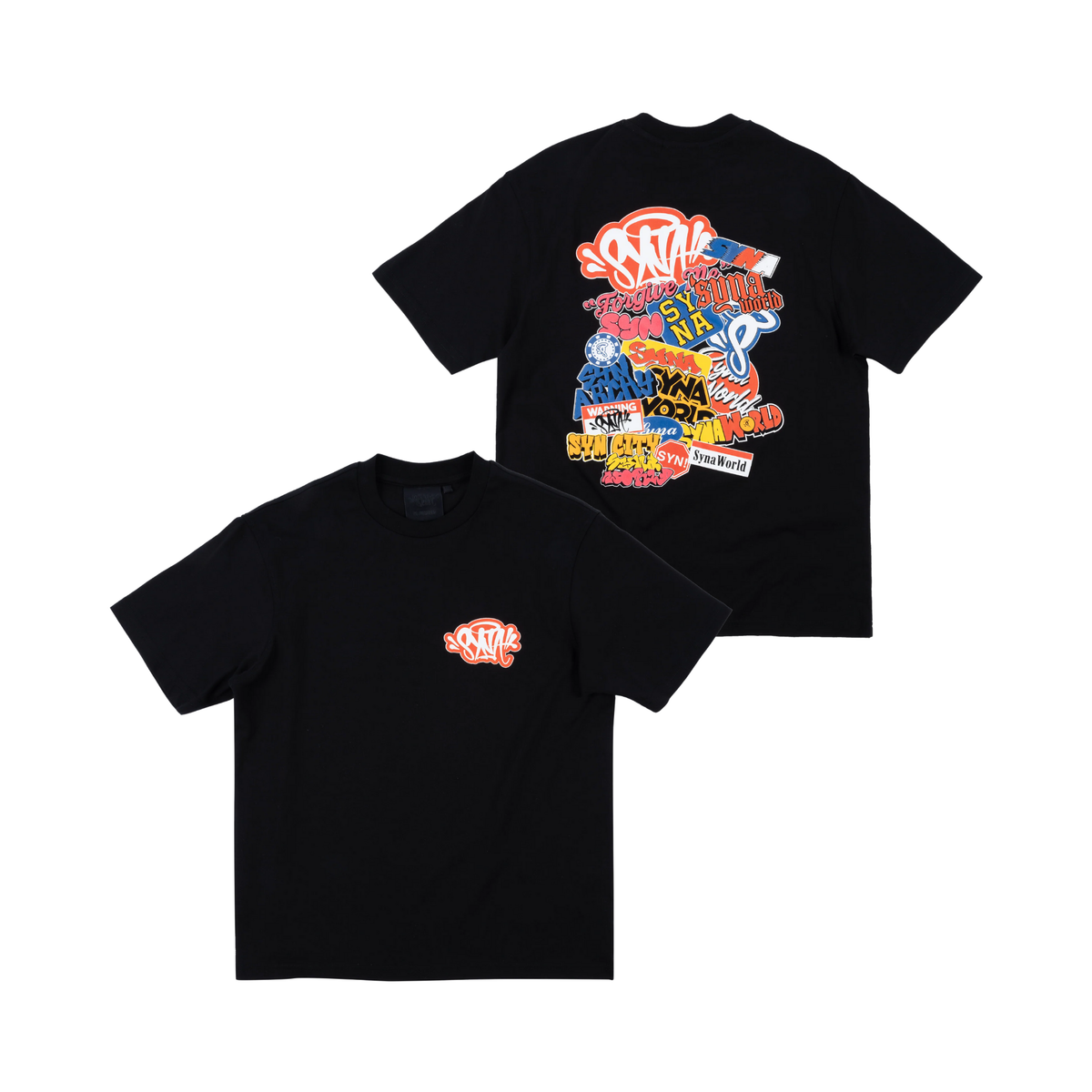 Syna World Sticker Tee Black