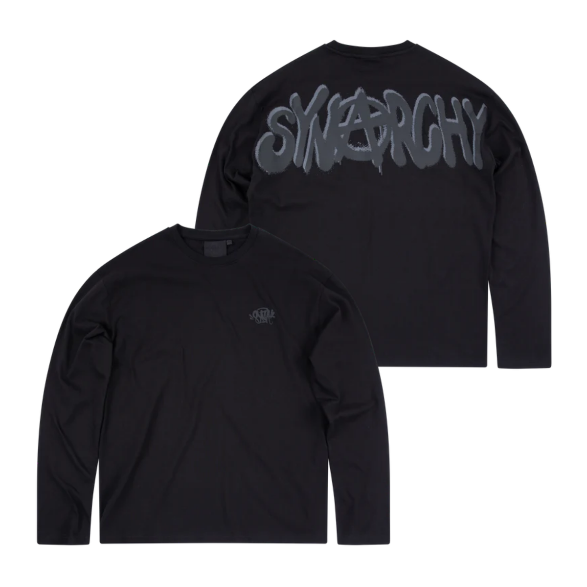 Syna World Synarchy Double Long Sleeve Tee - Black/Black