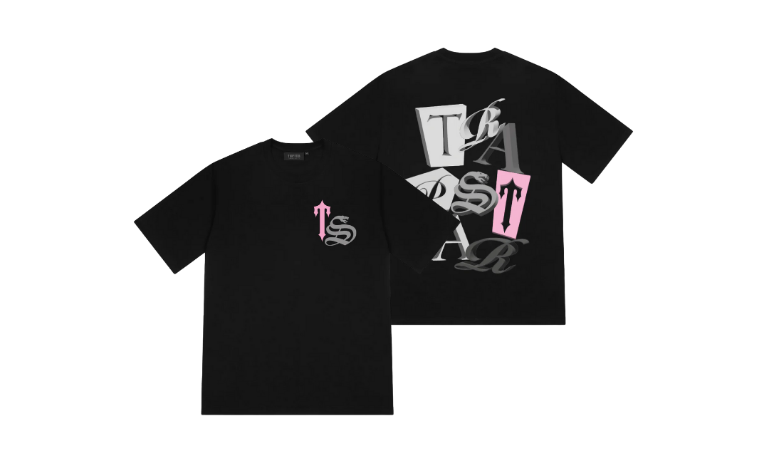 Trapstar TS Script Tee Black Pink