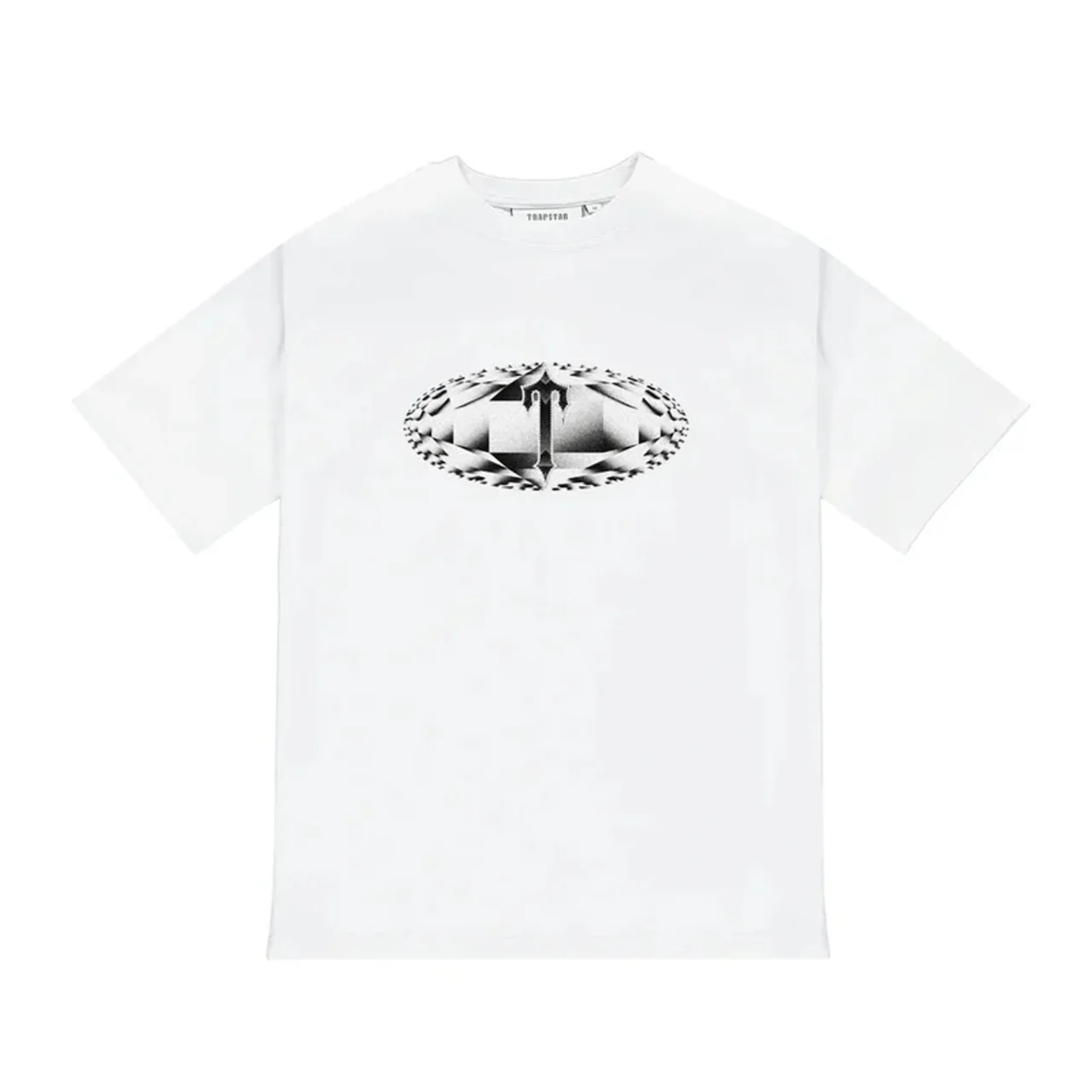Trapstar Diamond In The Rought Tee White Grey