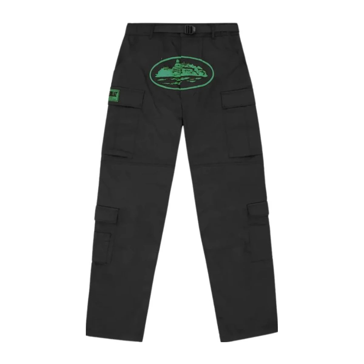 Spodnie Corteiz Mula Guerillaz Black Green Cargo Pants