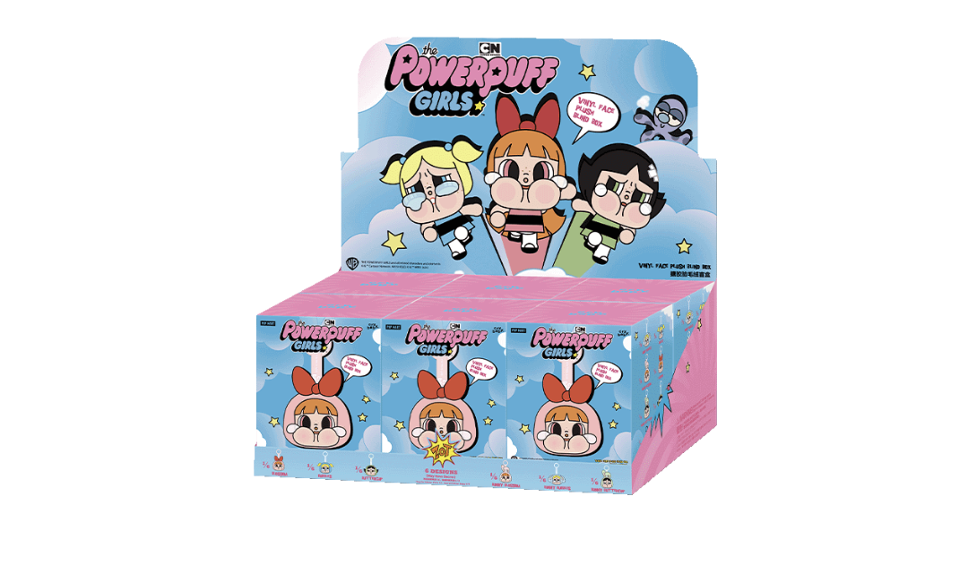 Pop Mart CryBaby x Powerpuff Girls Series Vinyl Face Plush Sealed Case (Zestaw 6 szt.)