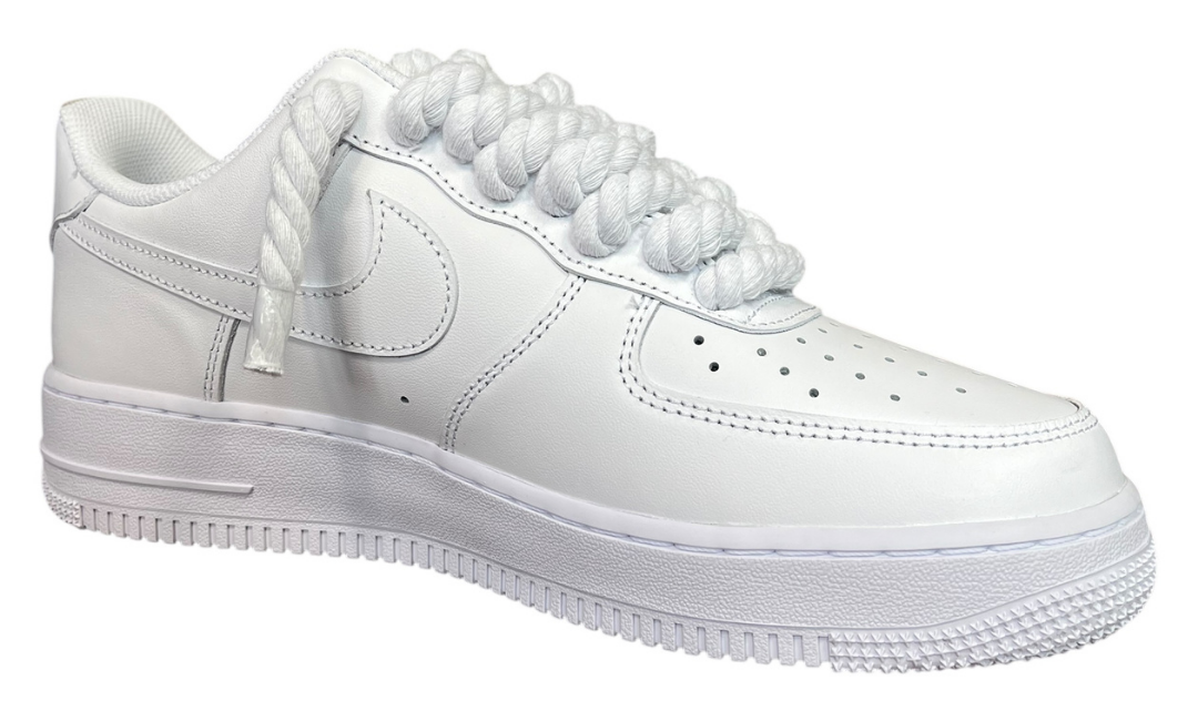 Nike Air Force 1 White Rope Laces White